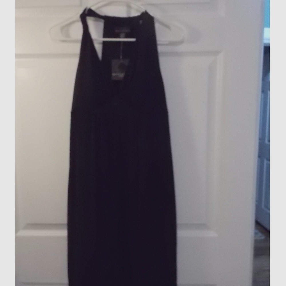 Apostrophe Stretch Womens Black Halter Sleeveless Sheath Dress Size Small NWT